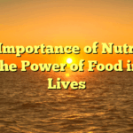 The Importance of Nutrition and the Power of Food in Our Lives