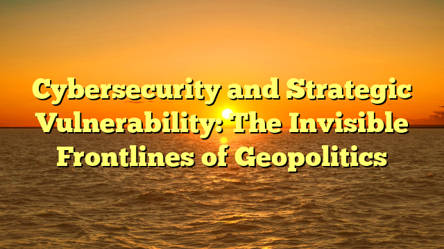 Cybersecurity and Strategic Vulnerability: The Invisible Frontlines of Geopolitics